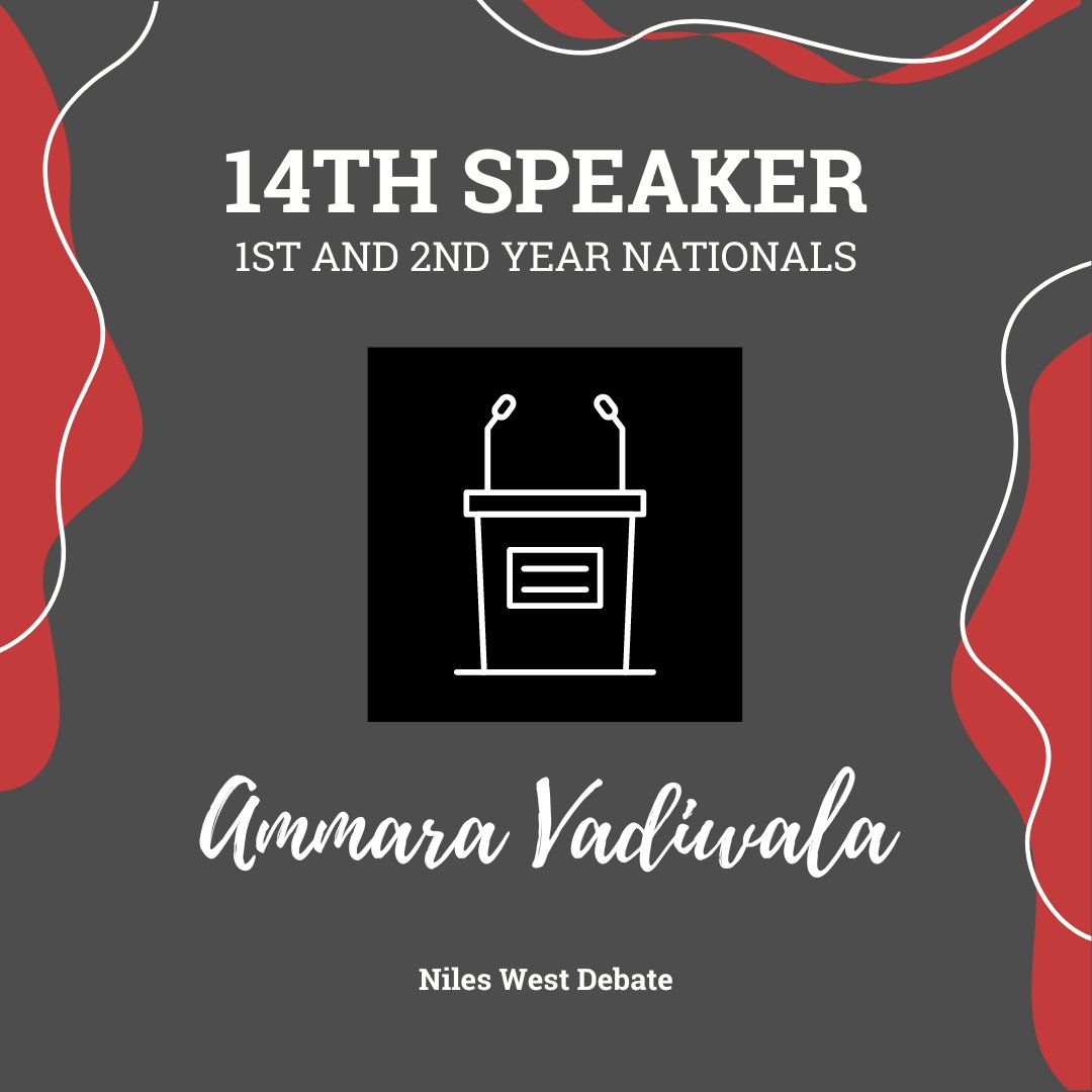 NilesWestDebate's tweet image. Congrats to our Novices being awarded National recognition as the Top Speakers at JV/Novice Nationals 

2nd - Junaid 
5th - Yaman
6th - Salwa
14th - Ammara