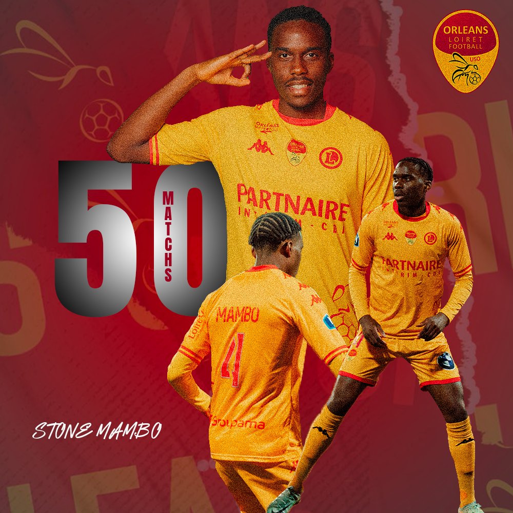 US_Orleans's tweet image. 🔥👏 𝟓𝟎 𝐌𝐀𝐓𝐂𝐇𝐒 𝐒𝐎𝐔𝐒 𝐋𝐄𝐒 𝐂𝐎𝐔𝐋𝐄𝐔𝐑𝐒 𝐎𝐑𝐋𝐄́𝐀𝐍𝐀𝐈𝐒𝐄𝐒 POUR NOTRE DÉFENSEUR 𝐒𝐓𝐎𝐍𝐄 𝐌𝐀𝐌𝐁𝐎 ! 🐝⚽️

Hier soir, notre défenseur a fêté sa 5⃣0⃣ème rencontre avec l'USO avec à la clé une victoire 2 à 1 face à l'US Avranches ! 👊🤩

#TeamUSO 🟡🔴
