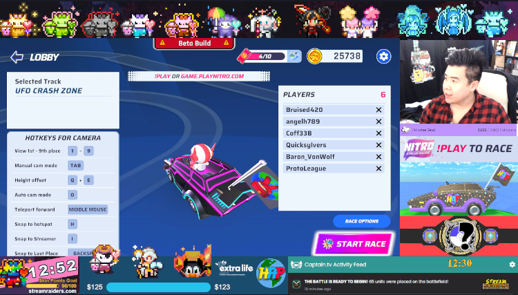 protoleague's tweet photo. We just smashed our @ExtraLife4Kids Charity goal. Thank you "Anonymous" for donating $40 during my stream. Streaming @NitroRacingGG with Drops and hanging out with the #HAPCommunity #TeamHAP #HAPSquad and will be going to @Meistar_TTV's 1st Ever @StreamRaiders Skinathon soon! https://t.co/trZvq70BV2