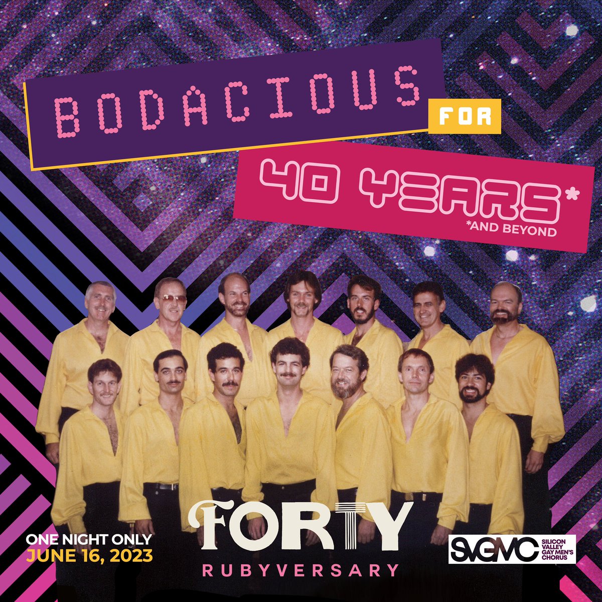 On Friday, June 16th, at <a href="/hammer_sjsu/">Hammer Theatre | San Jose</a> in Downtown San Jose, come together with <a href="/svgmc/">svgmc</a> for a celebration of all things 1983, feat. a special performance by our singers ➕ alumni from the past 40 years‼️ ℱＯR𝕋ㄚ's going to be a totally bodacious party. 🌐: svgmc.org