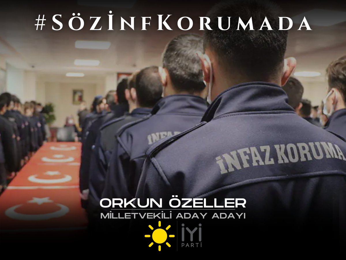 Jandarma da, Polis de, İnfaz Koruma da bizim.
Hepsi hak ettiği emeğin karşılığını almalı. İnfaz Koruma memurlarının mağduriyeti giderilsin. Çözüm basit. İdari personel değil Güvenlik Görevlisi olsunlar
#SÖZİNFKORUMADA
 <a href="/iyiparti/">İYİ Parti</a> <a href="/orduiyi/">İYİ Parti Ordu İl Başkanlığı</a> <a href="/akincicekmedya/">AKIN ÇİÇEK</a> <a href="/orduhayat/">Ordu Hayat Gazetesi</a> <a href="/ordualtastv/">Ordu Altaş TV</a>