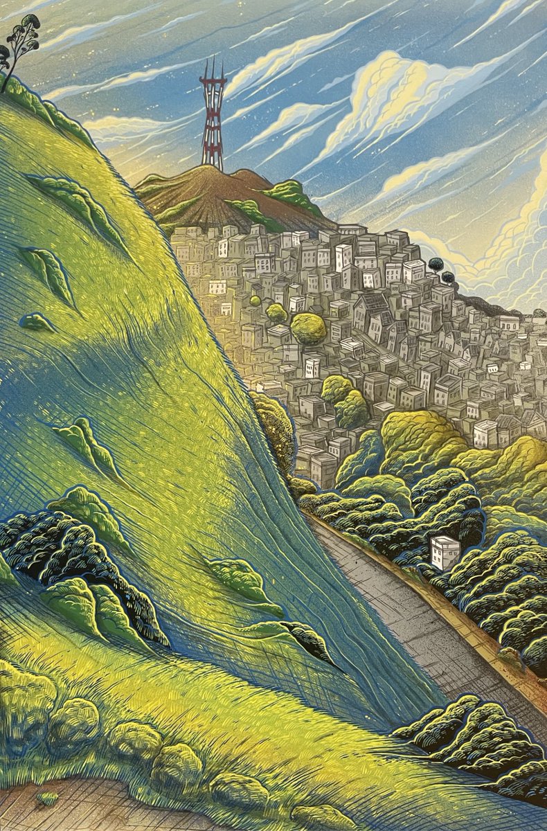 SirronN's tweet image. I painted Bernal hill. Have a great weekend!