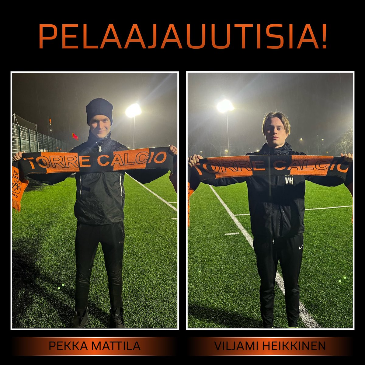 TorreCalcio's tweet photo. Tervetuloa Pexi ja Viljami! #Torrecalcio https://t.co/XRZgmxSPjx