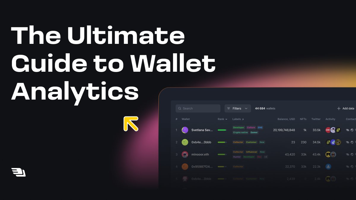 superdao_co's tweet photo. Take your Web3 project to the next level with The Ultimate Guide to Wallet Analytics ✨

Read now 👉 https://t.co/EaqG4Wh2bq on @viamirror https://t.co/GMbJ3lDJZd