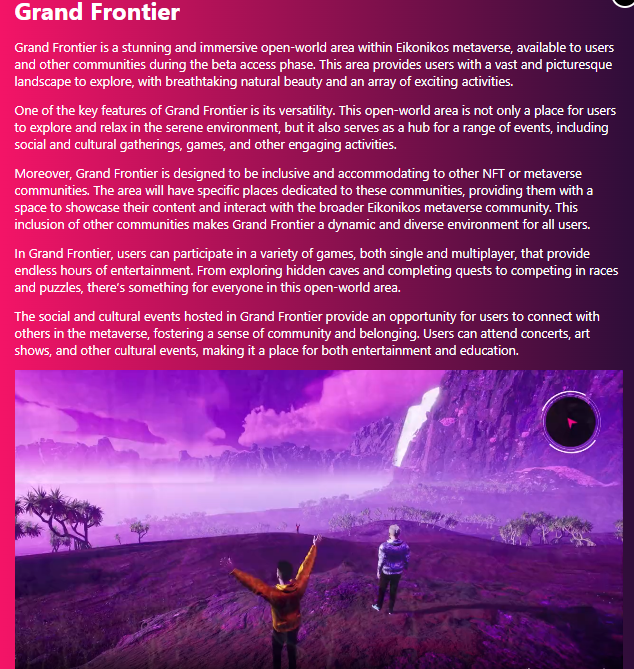 chrhoads's tweet photo. Outdoor mv space, ho-hum, boring, big deal, right!

Think innovation, think @Eikonikos_HQ...

With the innovation possible in CIP-68 NFTs, think:
-earning levels and resulting utility and new value
-recurring income streams for the project
just getting started https://t.co/GSdGyzpOFA