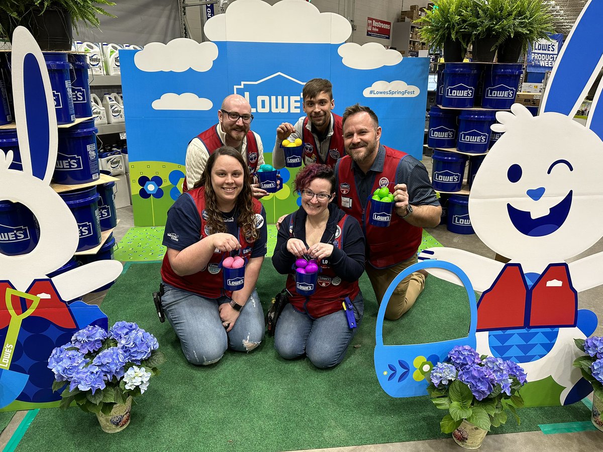 💐 Who else is ready for The <a href="/Lowes/">Lowe's</a> Egg-Venture Event? See you Saturday Morning! 💐 <a href="/BlueTeam_R21/">Lowe’s Region 21</a> <a href="/JoeMcFarland_/">Joe McFarland</a> <a href="/BoltzBill/">Bill Boltz</a> @AlexStempovschi <a href="/charlesatlowes/">charlesatlowes</a> <a href="/SSAKelsey2614/">Kelsey Raines</a> <a href="/IsaacatLowes/">Isaac Wakefield</a> #springfest <a href="/LowesCareers/">Lowe's Careers</a>