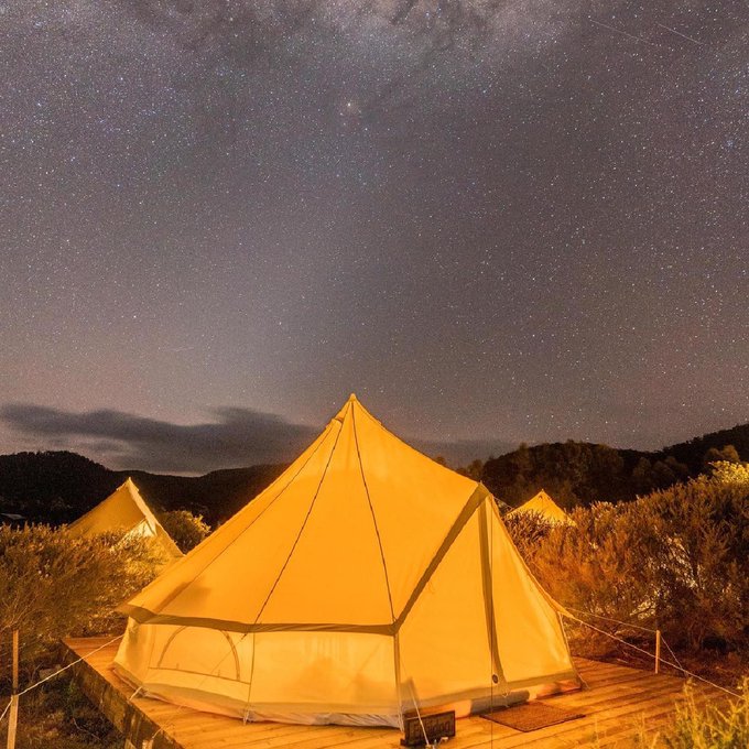 Now, THIS is our kind our camping 😉⛺  Kudos to IG/carmelboyd_ for capturing this dazzling snap of #LittleBeachCoGlamping<a href="/tag/seeaustralia"class="tags"><span>#seeaustralia</span></a><a href="/tag/comeandsaygday"class="tags"><span>#comeandsaygday</span></a><a href="/tag/littlebeachcog"class="tags"><span>#littlebeachcog</span></a>