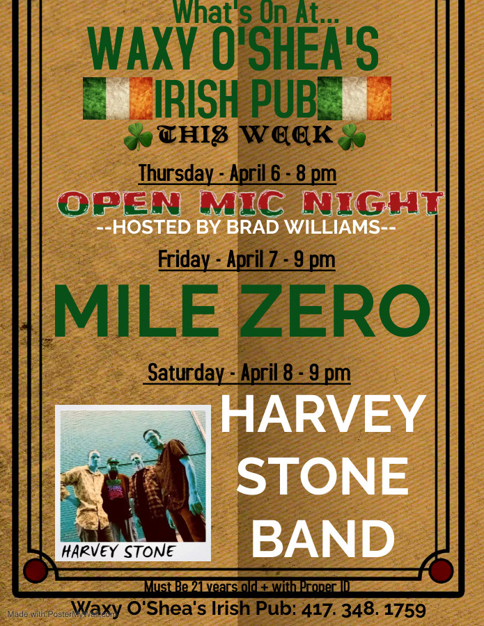 branson_landing's tweet image. You'll LOVE Mile Zero playing tonight at Waxy's!
Live music at Waxy O'Shea's this weekend!

#Livemusic #MileZero #WaxyOSheasIrishPub #BransonLanding #BransonMO
