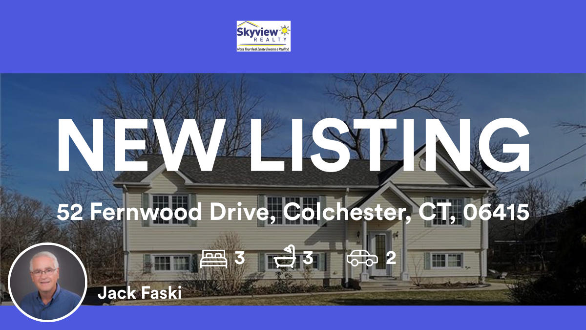 SkyviewJack's tweet photo. 🛌 3 🛀 3 🚘 2
📍 52 Fernwood Drive, Colchester, CT, 06415

My latest listing on RateMyAgent.
 REB 0757798
https://t.co/osZ88gP3r1

...
#ratemyagent #realestate #Skyview_Realty_LLC https://t.co/rimIRb9Omw