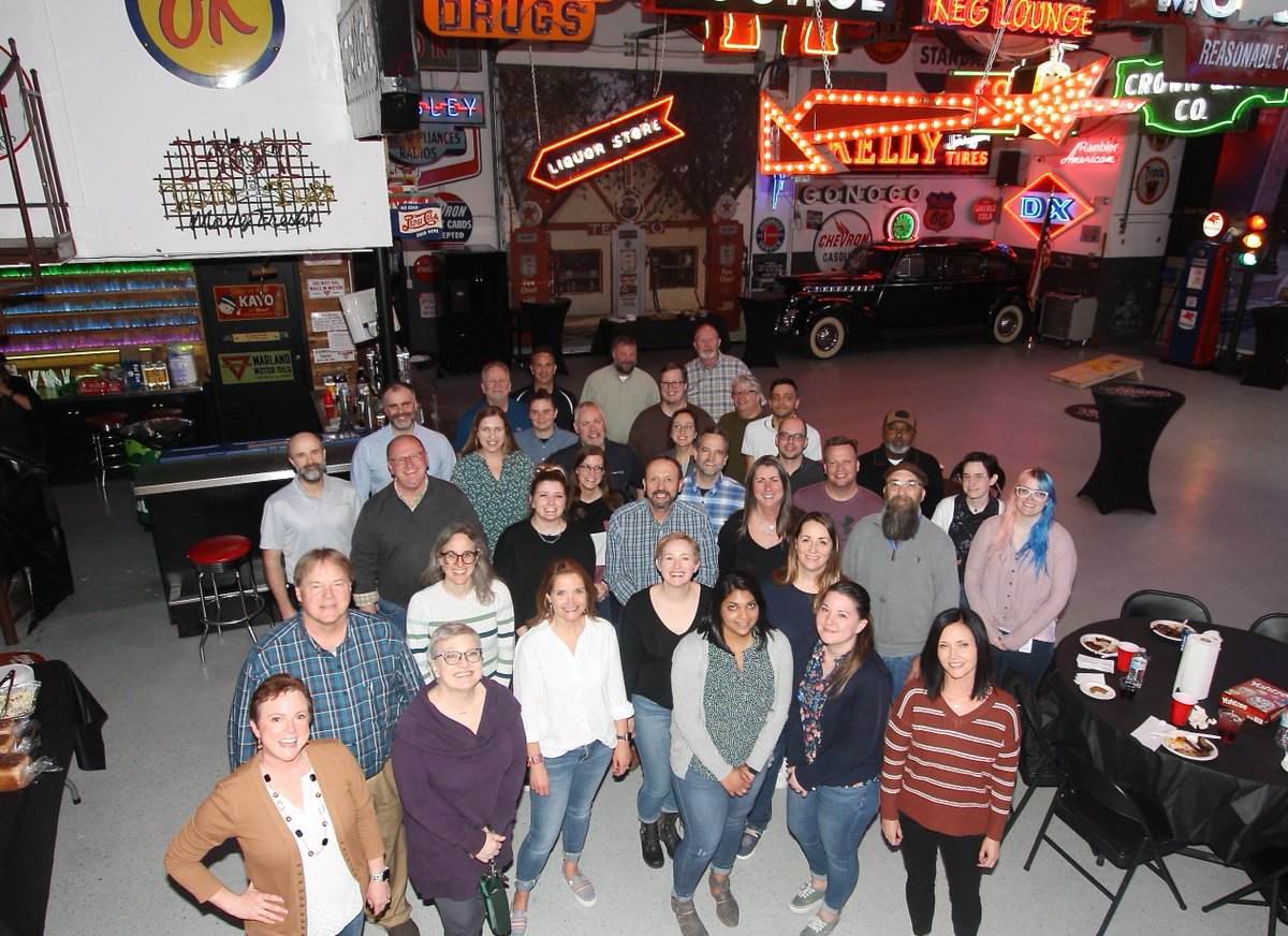 Last night employees from our Tulsa office enjoyed some quality bonding time at the Stokely Event Center. Who doesn't like retro arcade games, ping pong, and great BBQ from Burn Co.?