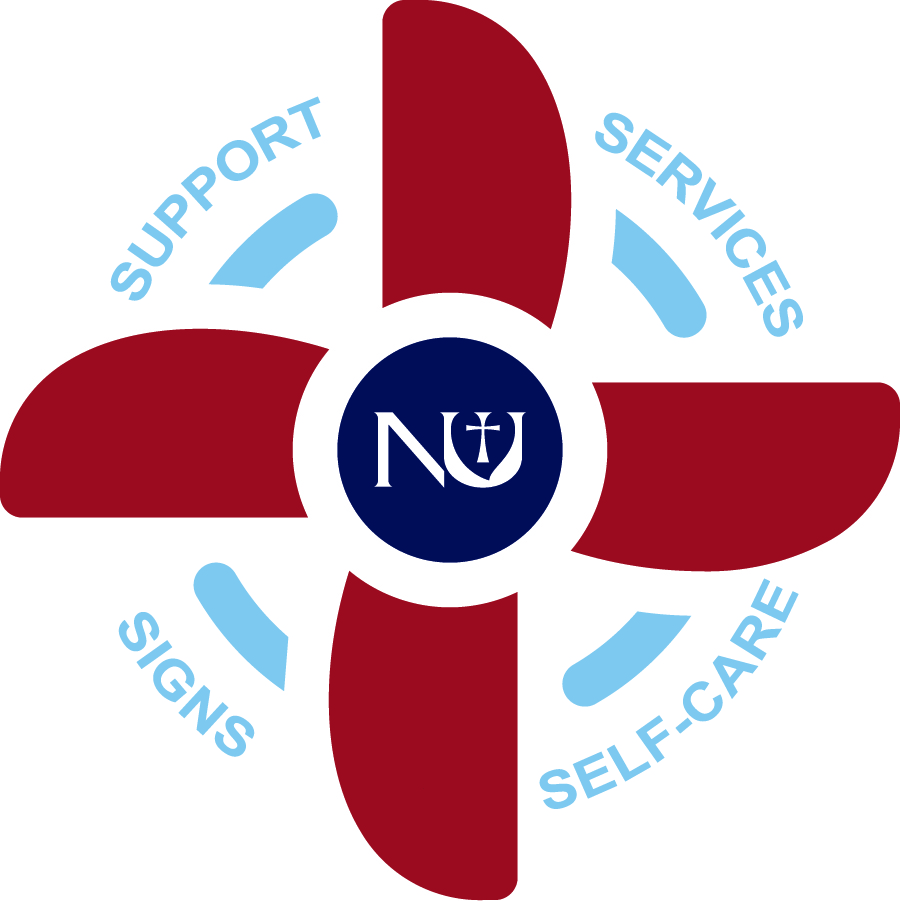 NewmanU's tweet photo. The #PropellerProject is a mental health awareness & suicide prevention campaign at #NewmanU. Those with a propeller sign outside their office door, email signature, or a propeller button, have committed to listening without judgement & guiding individuals to the help they need. https://t.co/wRoWhFe3Nb