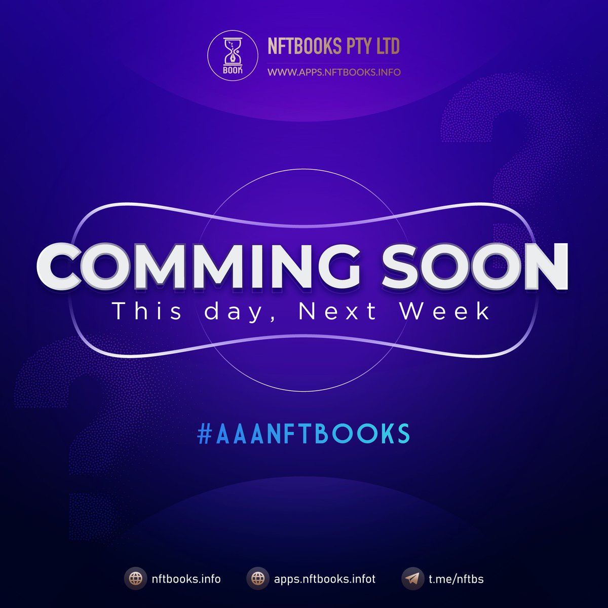 COMING SOON…
Quote this tweet and include the hashtag #AAANFTBOOKS! 
The exciting secret will be revealed next Friday, so stay tuned and make sure to follow all of our #NFTBOOKS channels to catch it! 
<a href="/nftbstoken/">NFTBOOKS</a>

#NFTBS #bookcommunity #Binance #NFT  #NFTmarketplace #Polygon