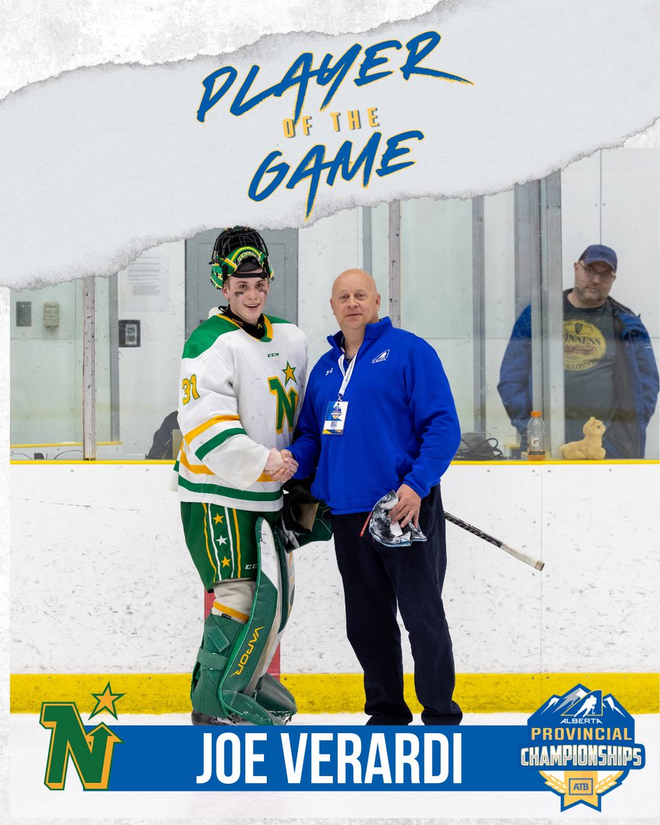 🌟Congrats Game Sixes Player's of the Game! 

#31 Joe Verardi <a href="/NS_U17AAA/">U17 AAA Northstars</a> 
#35 Gage Roberts <a href="/RAC_U17AAA/">Fort Saskatchewan U17AAA Rangers</a> 

<a href="/HockeyAlberta/">Hockey Alberta</a>
#HAProvincials #ATBProvincials #U17AAAProvincials #GameSix #POG 

📸<a href="/tim_osborne/">Tim Osborne</a>