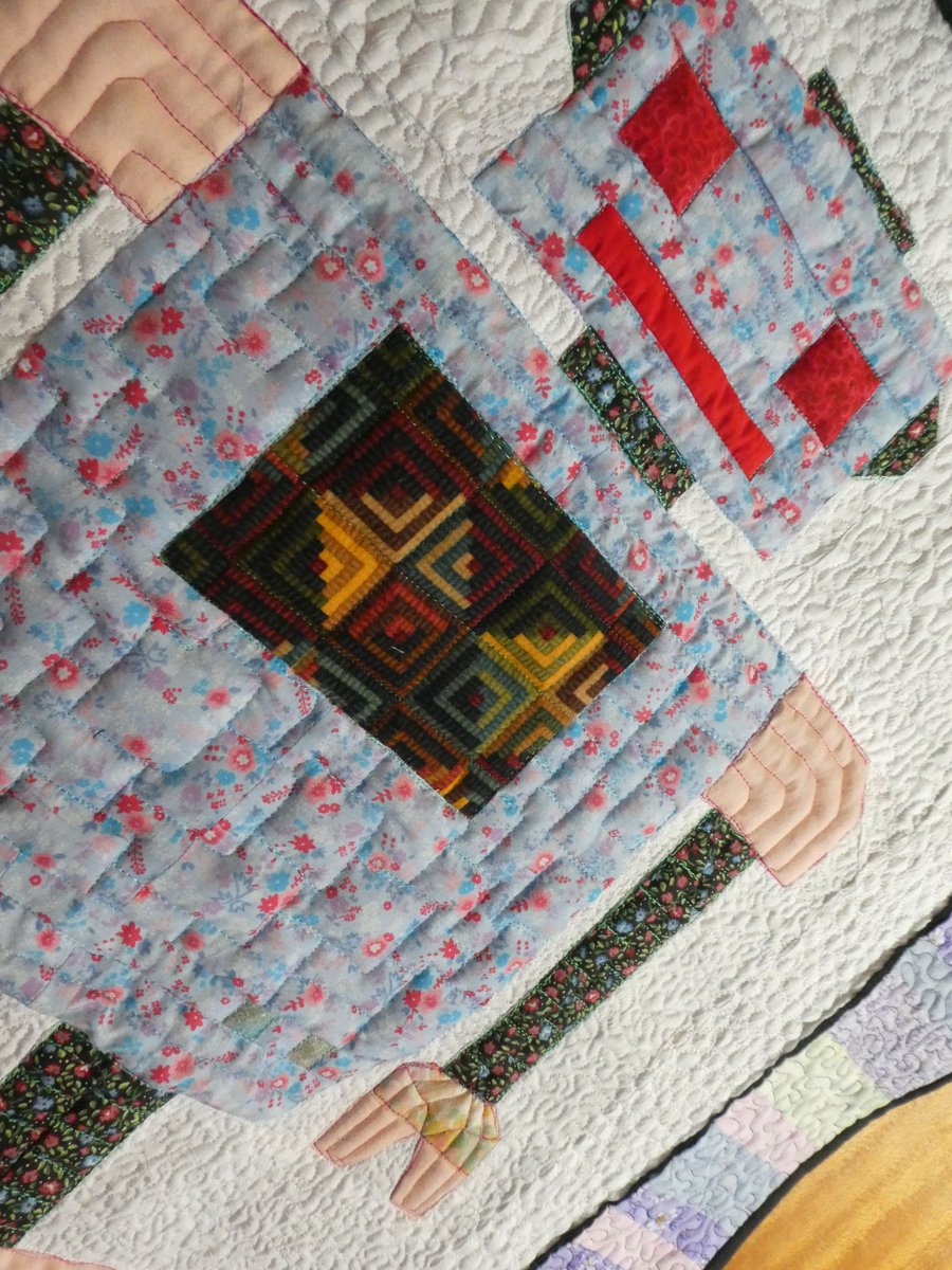 Having fun now with my longarm machine quilter and also designed my robot pattern to make this one