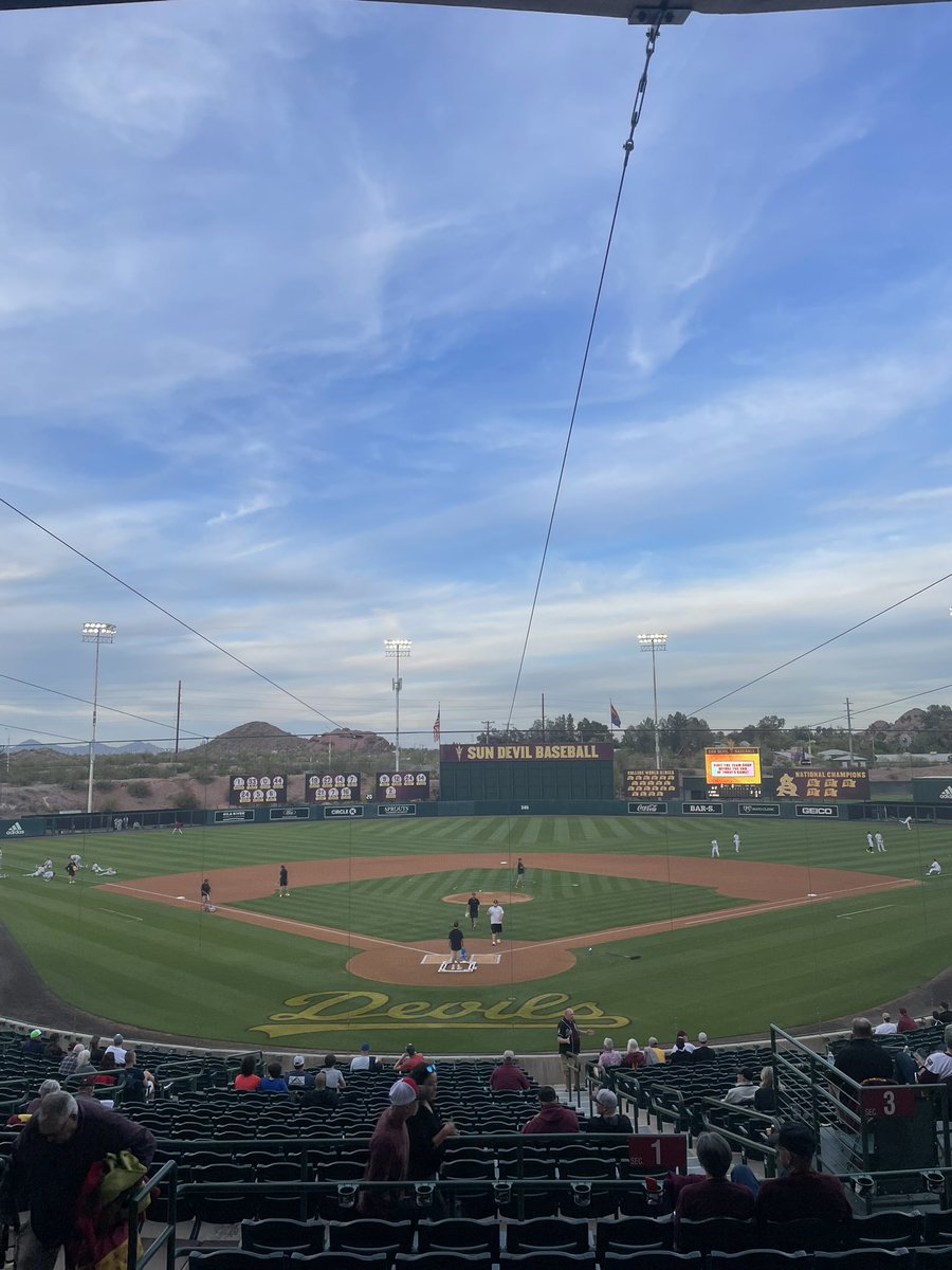 Game 2 of Cougars vs. Sun Devils! ASU is coming off a thrilling walk-off win last night. Join <a href="/nickhogan25/">Nick Hogan</a>, @thealexisk_ and I for more exciting Pac-12 action tonight at 6:30!

pac-12.com/live/arizona-s…