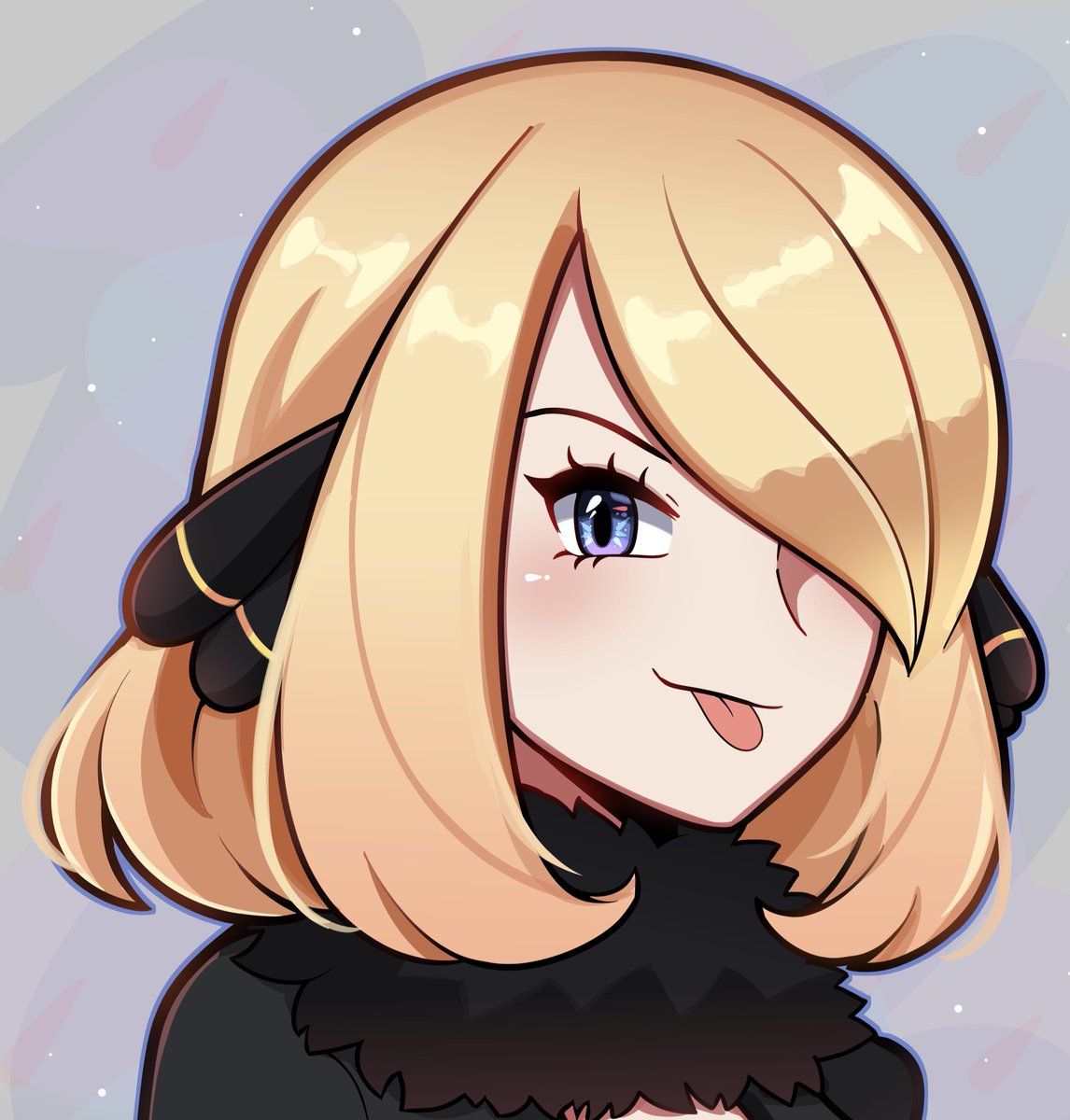 I made like a slightly edited version of this with looser hair strands and I think I like it more this way…