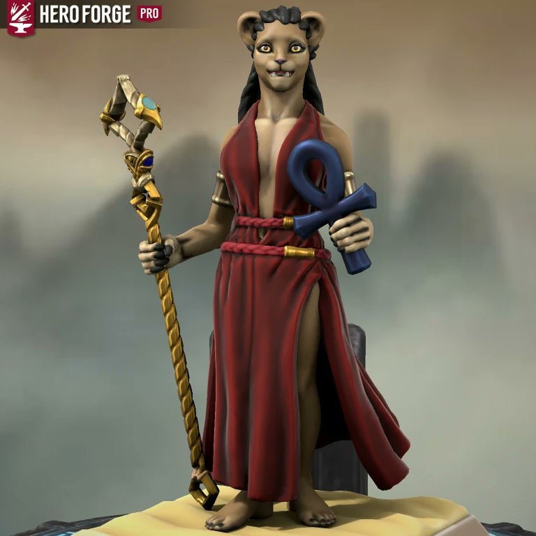 SapphySkies's tweet photo. #HeroForgeMiniatures #HeroForge #Miniatures #Egyptian #EgyptianMythology #Mythology #Goddess #EgyptianGoddess #Tefnut #Lioness #Warrior #Healer #Desert #Staff #Ankh #Water #Rainfall #RedDress #EgyptianGods #Sand #FanArt #Art #Model #BareFoot #BareFeet https://t.co/NAZYwrL8J2