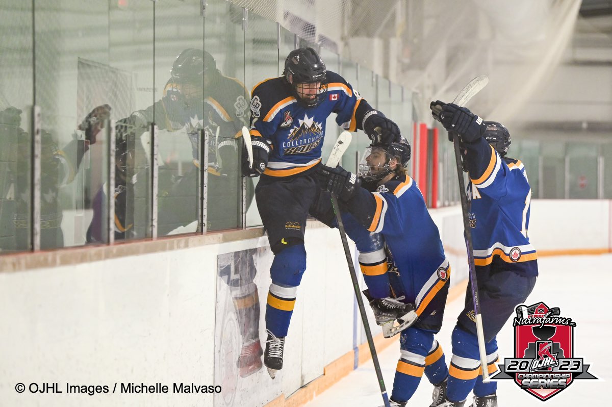 After a penalty filled second the @CwoodBluesJrA lead the @OJHLCougars 3-1 

#ojhl #leagueofchoice #ojhlimages #followthephotogs
#postseason 
#nutrafarmOJHLChampionshipseries
#ConferenceChampionships