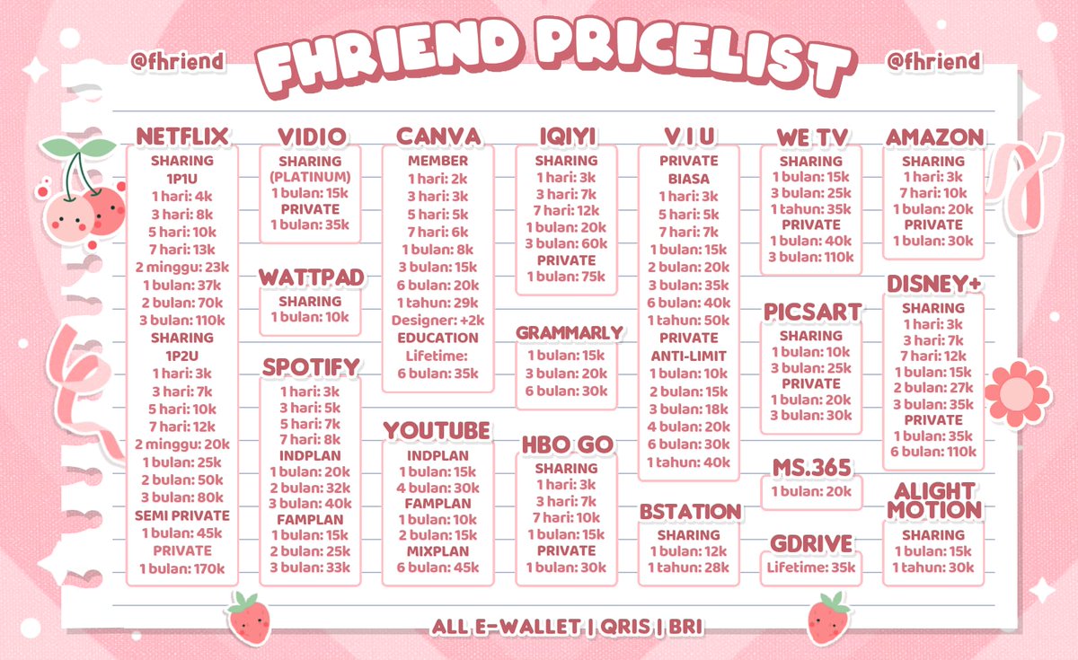 🌷 <a href="/fhriend/">el, 300+ testi. FAST ON WA! 🧚🏻‍♀️</a> open order app premium! ada 💥promo weekend💥 untuk beberapa app dengan durasi bulanan nih, selalu full garansi! 🥳

💌 fast order di <a href="/fhriend/">el, 300+ testi. FAST ON WA! 🧚🏻‍♀️</a> atau wa.me/6285851667650
🍯 testi: tiny.cc/testinyael (70+)
💳 all e-wallet, qris, bri

#zonaba #zonauang