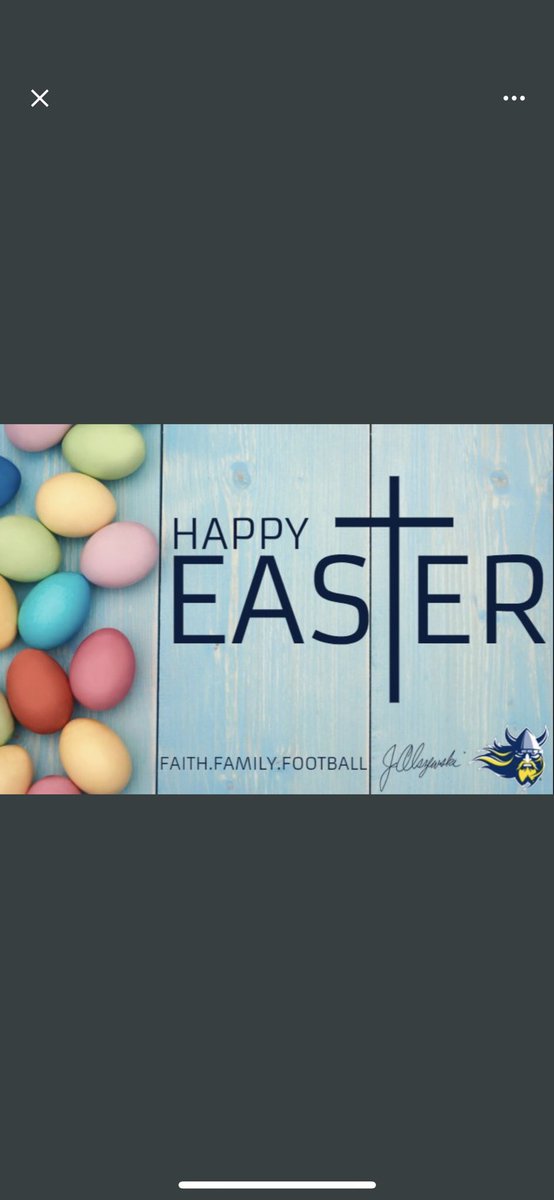 Thanks <a href="/coachscholten/">Kelly Scholten</a> for the graphic! Happy Easter! <a href="/AugieFB/">Augustana Football</a>