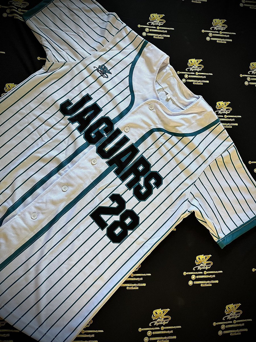 SINI5TERDesignZ's tweet photo. Ok guys! 

Don’t panic…

We’re giving away TWO more jerseys next week! It’ll be our final Jaguar Jersey Giveaway! 

One white &amp; one black jersey!

RT &amp; Follow for a chance to win! Buy the Jerseys at https://t.co/3H3bLhUkog

#SINISTERDesignZ #SDZ #Jacksonville #Jaguars #DUUUVAL https://t.co/GeyLzuczYX