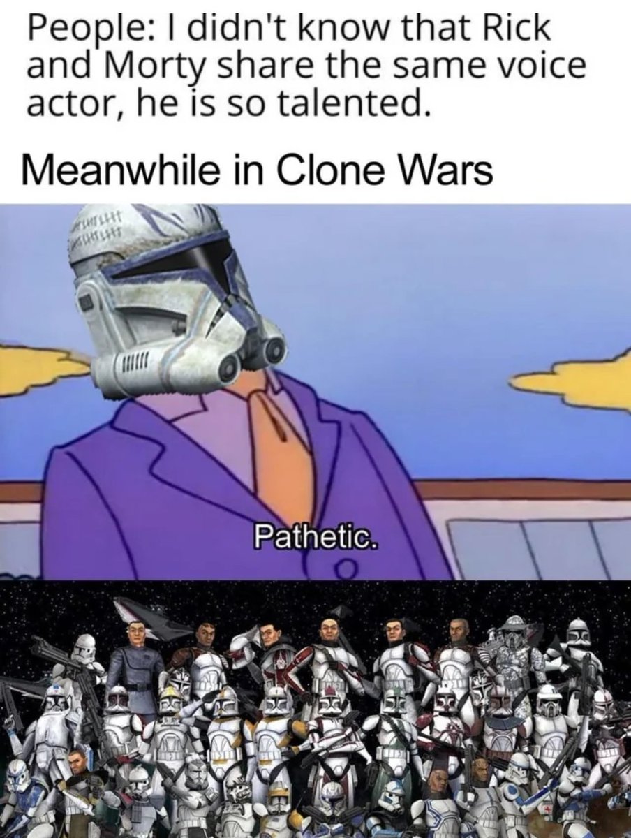 rPrequelMemes's tweet image. Dee Bradley Baker is a legend. redd.it/12f1uxg