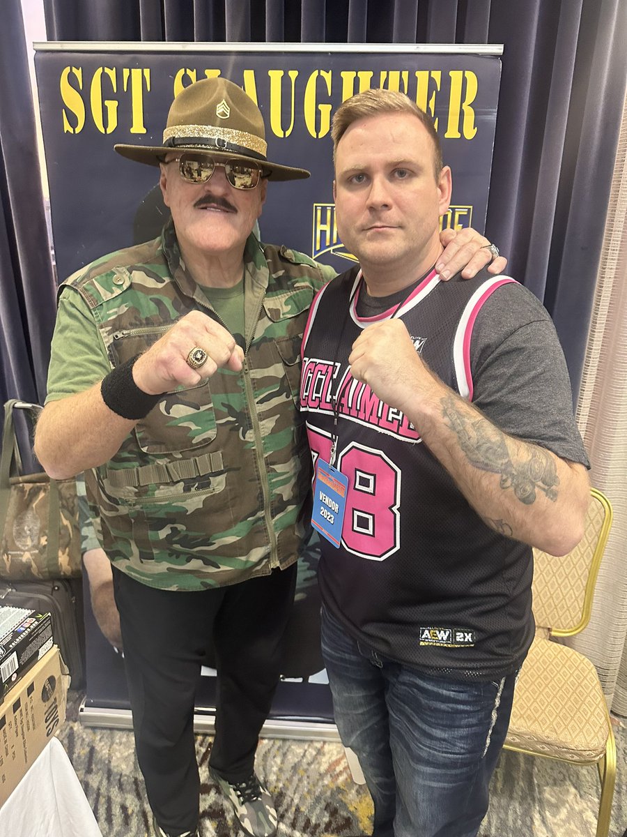 THATSportsBar's tweet photo. We’re at @SquarCircleExpo tonight and tomorrow, and we’ve got a headlock on the competition!  Come see us at the Hot D8 table, right in between @TheRealSabuECW and  @TherealRVD.  We’re big fans of theirs and something tells us they might be big fans of ours 🍃😉🫦 https://t.co/sD2PttQTnS