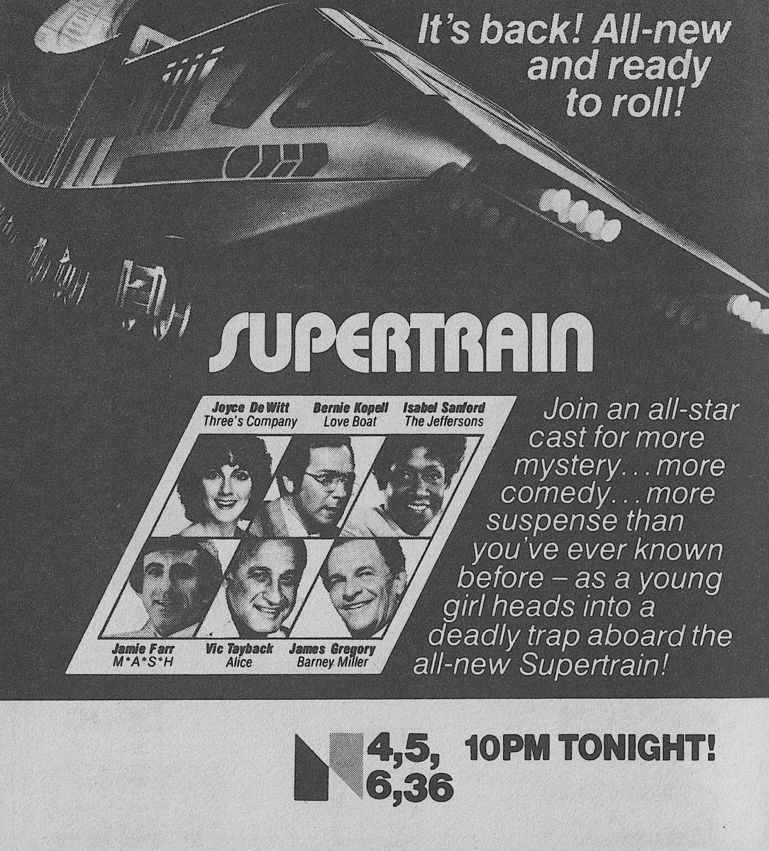 RetroNewsNow on Twitter "📺NBC Primetime, April 7, 1979 — 'Supertrain'"