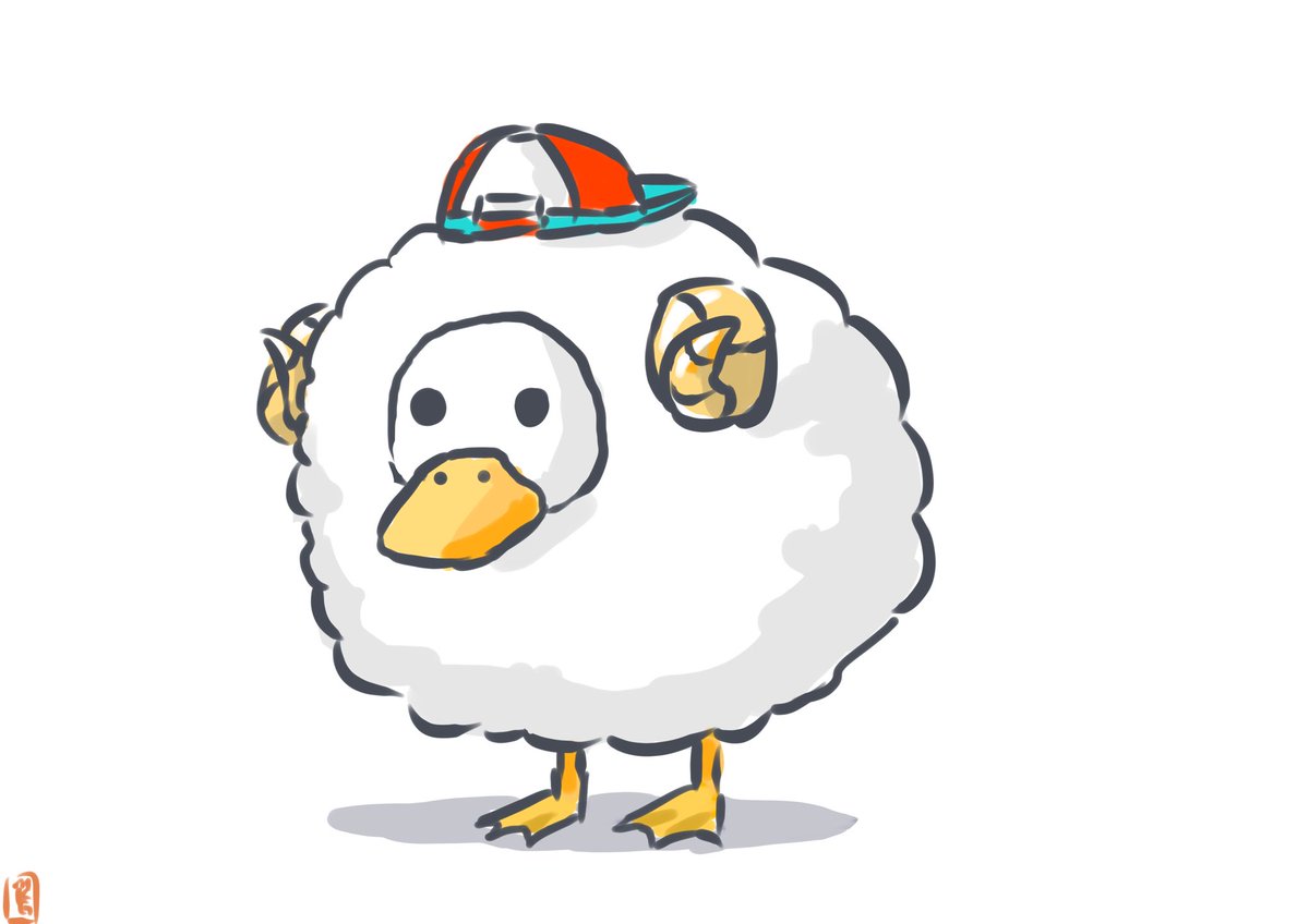 oozora subaru no humans hat duck horns backwards hat white background baseball cap  illustration images