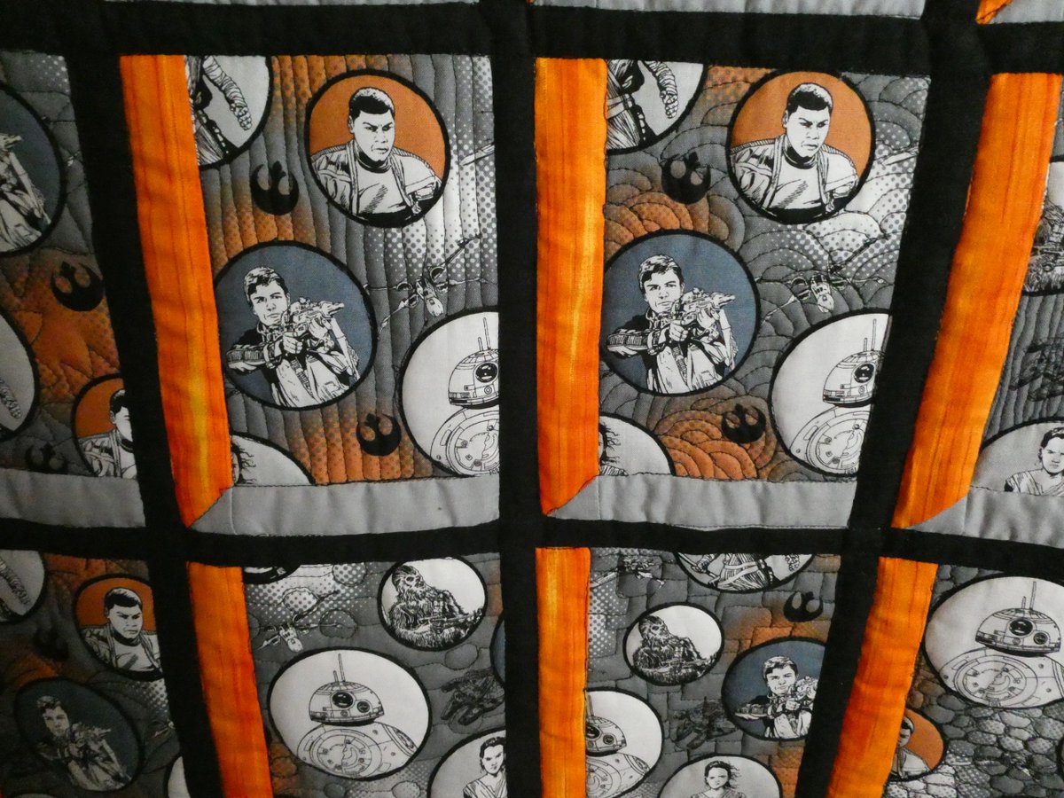 My BB8 wall quilt with all the fabric i had left after making two
shirts .