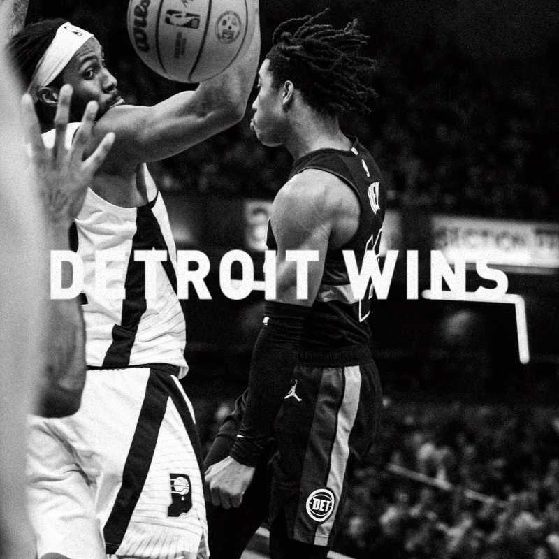 DetroitPistons's tweet photo. Detroit Wins | 4.07.23