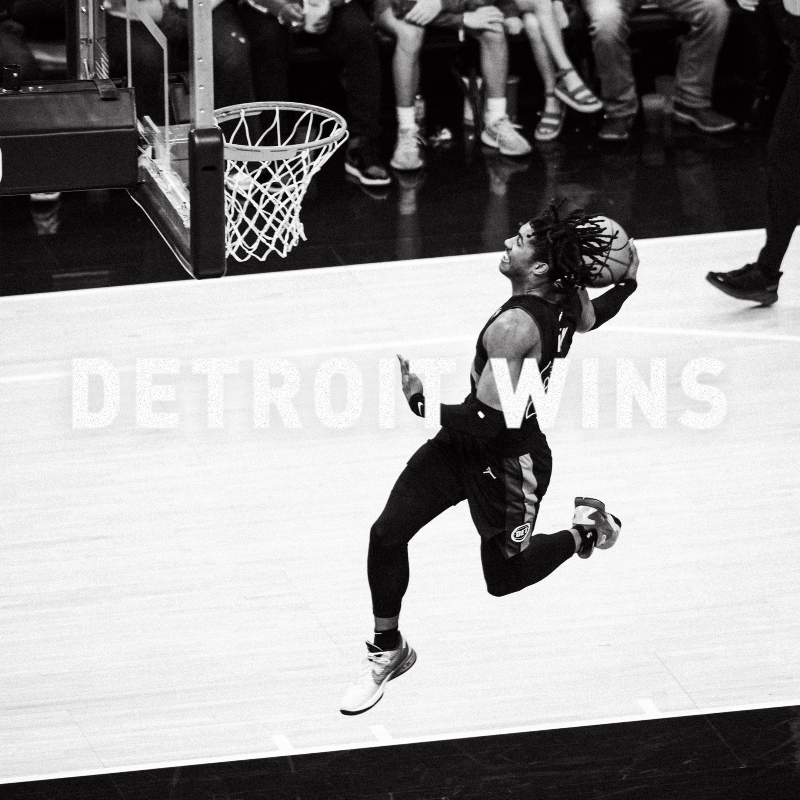 DetroitPistons's tweet photo. Detroit Wins | 4.07.23