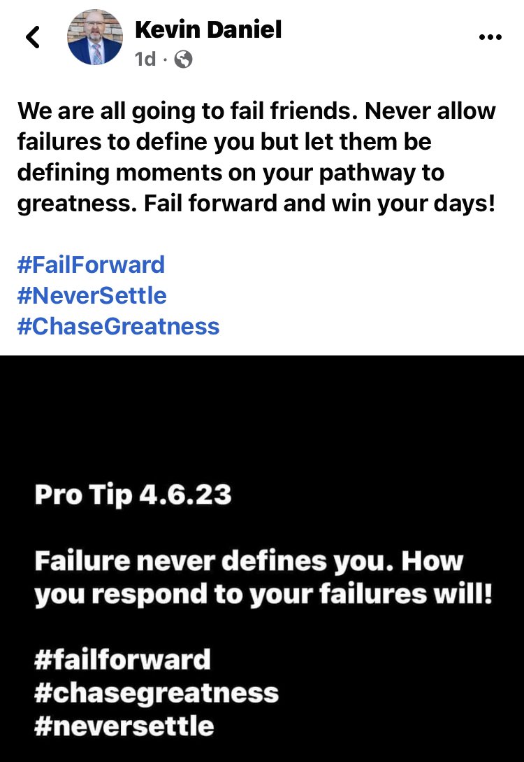 KDFIREDUP's tweet photo. Fail forward friends! 👇🏻👇🏻 #WinToday https://t.co/0k4wmmVXFr