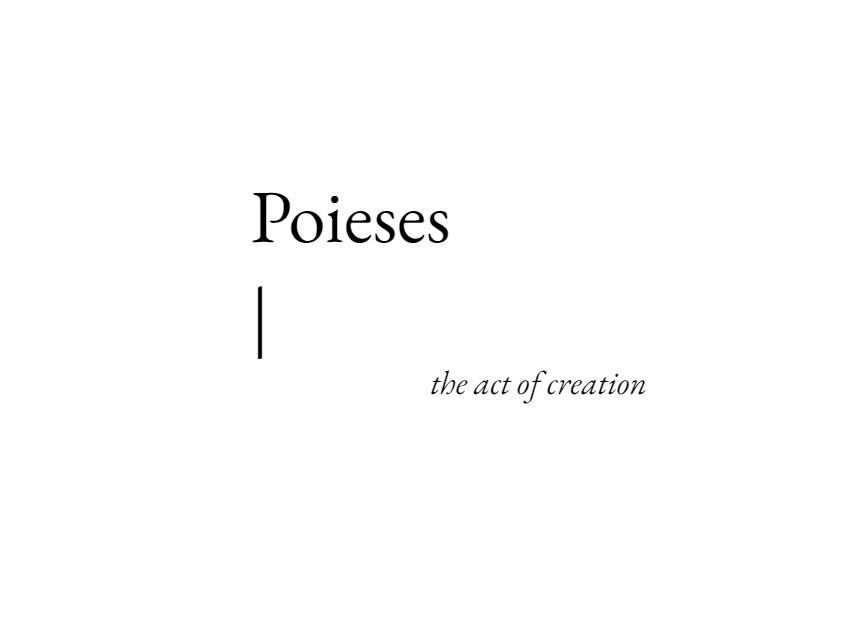 So I might have invented a new literary genre. For several months, I've been recording the composition process of writing poems, capturing every keystroke from the initial idea for a line to the last edits. I'm calling them Poieses, and just minted two as 1 of 1 NFTs. 1/