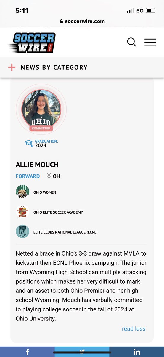 MouchNat's tweet photo. Congrats to Allie for being recognized at ECNL Phoenix! https://t.co/aNNmpHbr7j