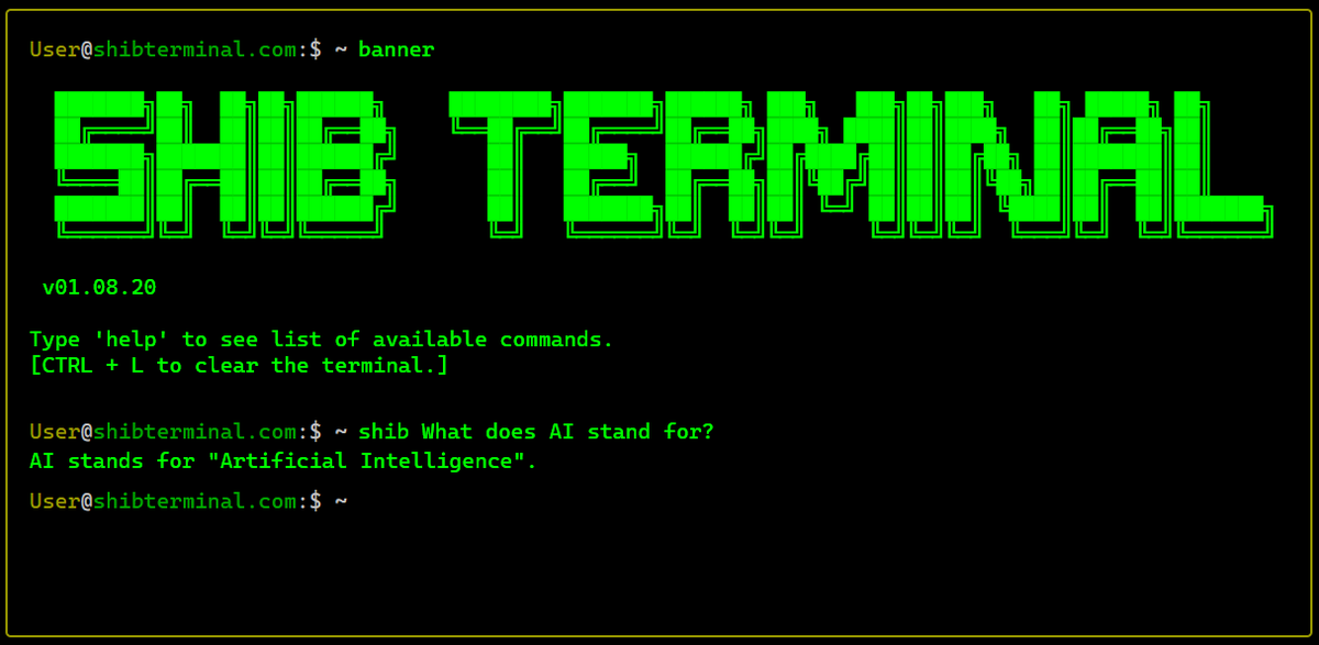 Shib Terminal tweet media