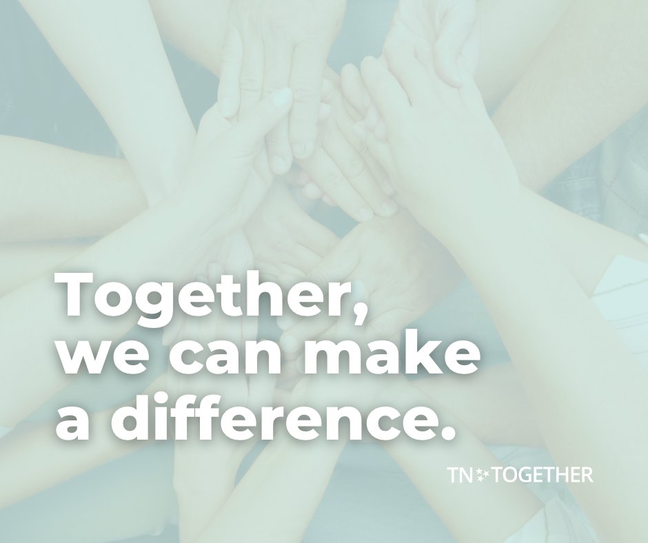 TnTogether's tweet image. There are many ways to make a difference in the fight against addiction. Which one will you choose?

 Check out TnTogether.com/activities  for a list of activities and resources to help you get involved today.

#TNTogether #EndAddiction #StopStigma