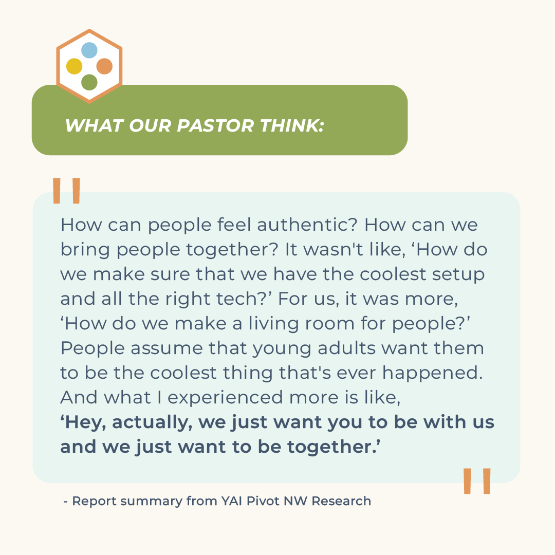 Discover what makes for truly impactful young adult ministry through our research! Check out our report to learn more about how congregations have benefited from our research on young adult ministry!pivotnw.org/research
