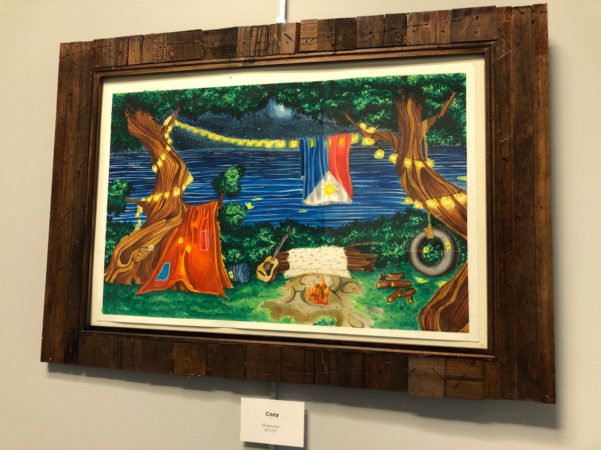 KUSM_Wichita's tweet image. It’s getting toasty in here … 🔥🔥 Stop by from 5-7 p.m. to see “Windows Into Daydreams,” the new exhibit by Carissa Dacayo in our gallery. bit.ly/3Mb16Yq #FirstFridayICT
