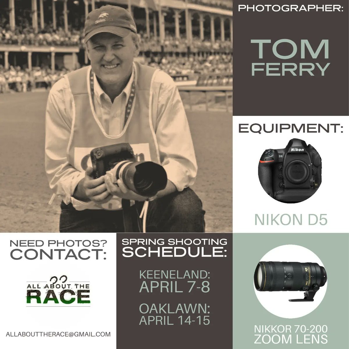 allbouttherace's tweet image. #TapitTrice takes in the #Keeneland sights on the eve of his start in the #BluegrassStakes. Our 📷 Tom Ferry is at KEE this weekend &amp;amp; will be at #OaklawnPark next wknd to shoot. Send DM if you would like him to 📷 your 🏇 or group.
#AllAboutTheRace #TheBusinessOfHorseRacing