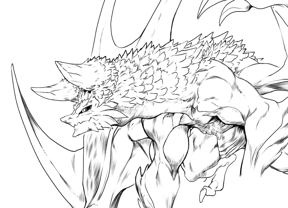 Here's a little preview of the WIP I was carving on stream today for #Drogune. I don't have a finished illustration of em' yet and I really want to nail something down. Thanks for coming everyone!
Should have a schedule public for ya'll not too far off.