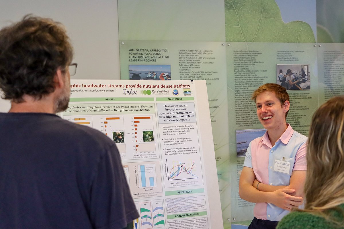 DukeEnvironment's tweet photo. Undergraduate seniors defended their Graduation with Distinction theses and presented their research posters, as well as Sustainability Engagement Certificate online portfolios, in Grainger Hall. #WeAreDukeEnvironment https://t.co/upmB4WIIyV