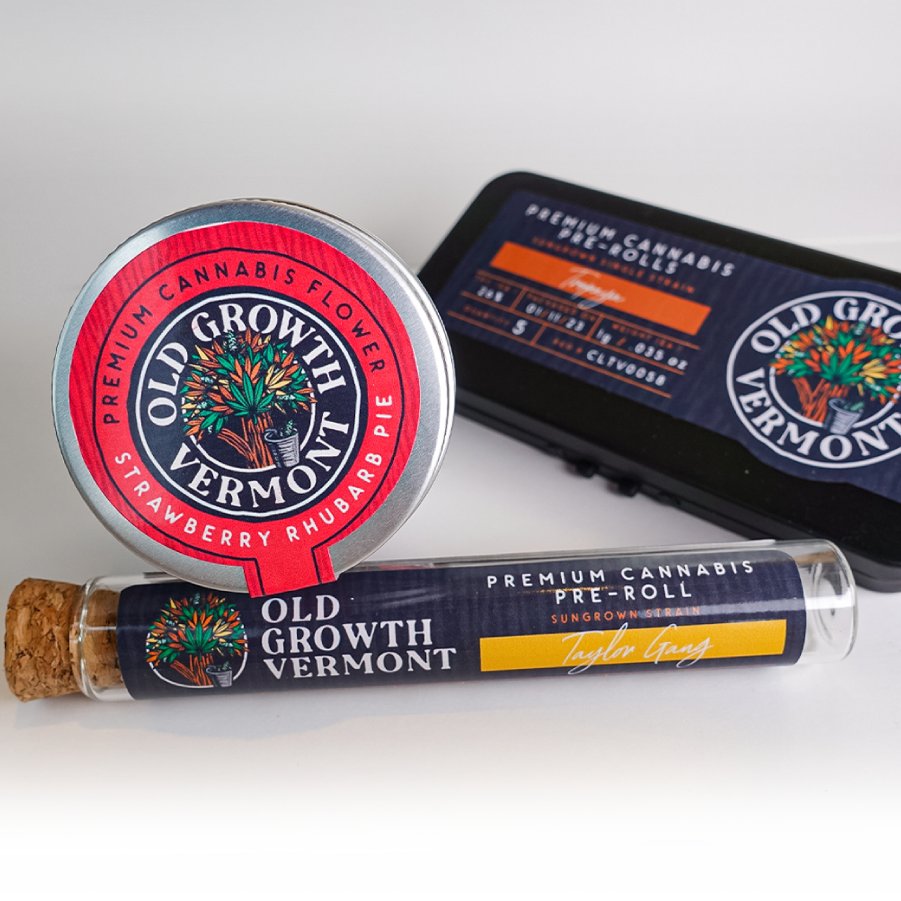 FourNineDesign's tweet image. Old Growth Vermont is a sun-grown cannabis cultivation brand selling premium products. We have had the pleasure to work with them to develop their branding and packaging :)