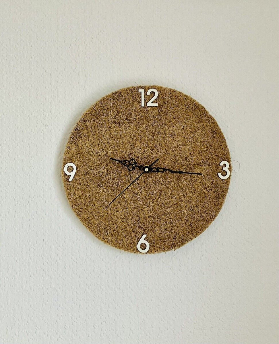 WildesCrafts's tweet photo. Excited to share this item from my #etsy shop: Handmade Rustic Natural Coco Round Kitchen Wall Clock #fathersday #countryfarmhouse #coconut #handmadeuk #rusticclock https://t.co/SkfRHhfvG7 https://t.co/DS6yOSSML1