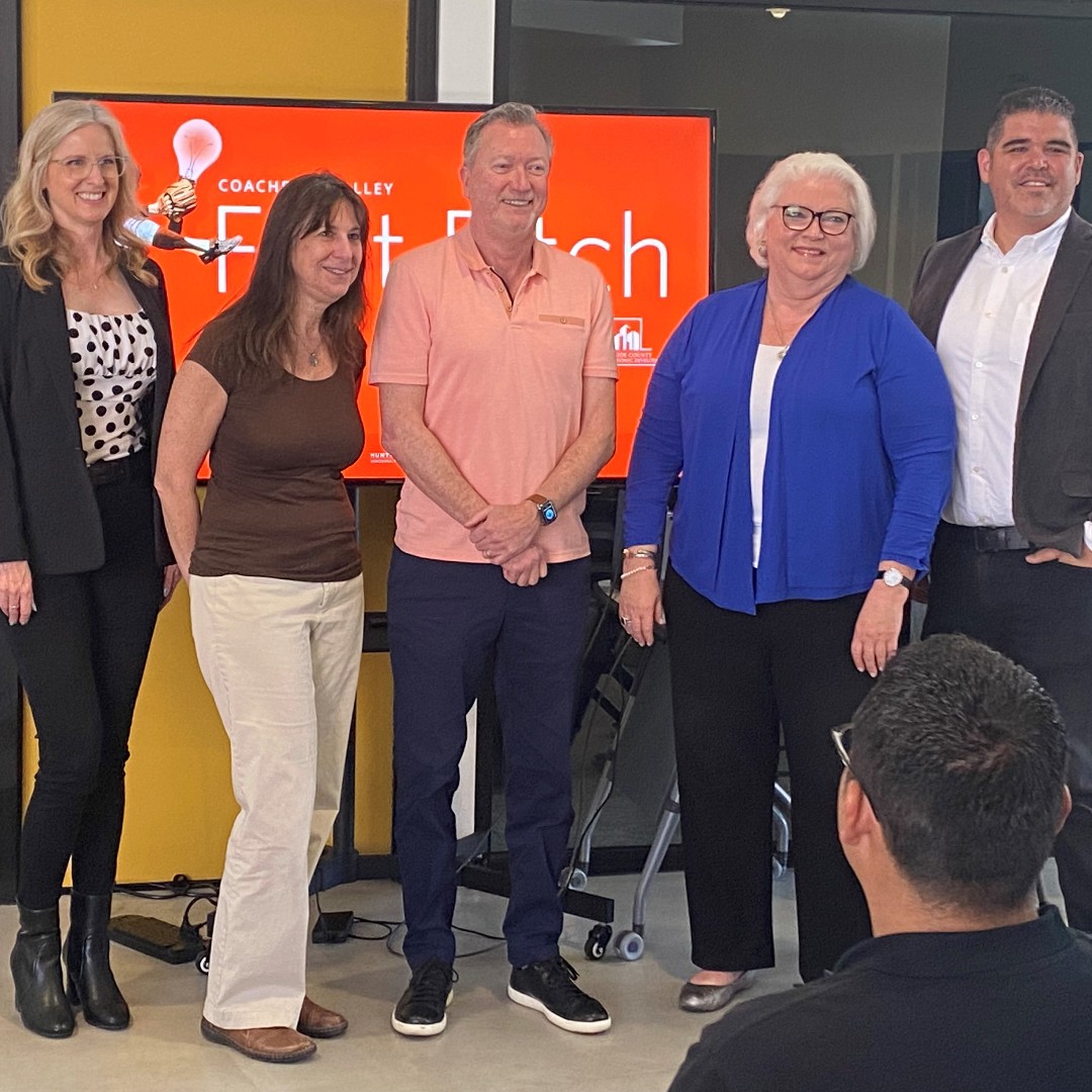 RivCoED's tweet photo. Congrats to the 2023 Coachella Valley Fast Pitch winners! 

1st - Guy Assif, Moducan Corp.
2nd - Rossana Jeran, Hello Computer, Inc. 

Host: @CVEPartnership
Sponsors: Hunter|Johnsen, Massage Envy, CSUSB School of Entrepreneurship &amp; UCR Palm Desert Center, Desert Business Assoc. https://t.co/tPhLS30vmx