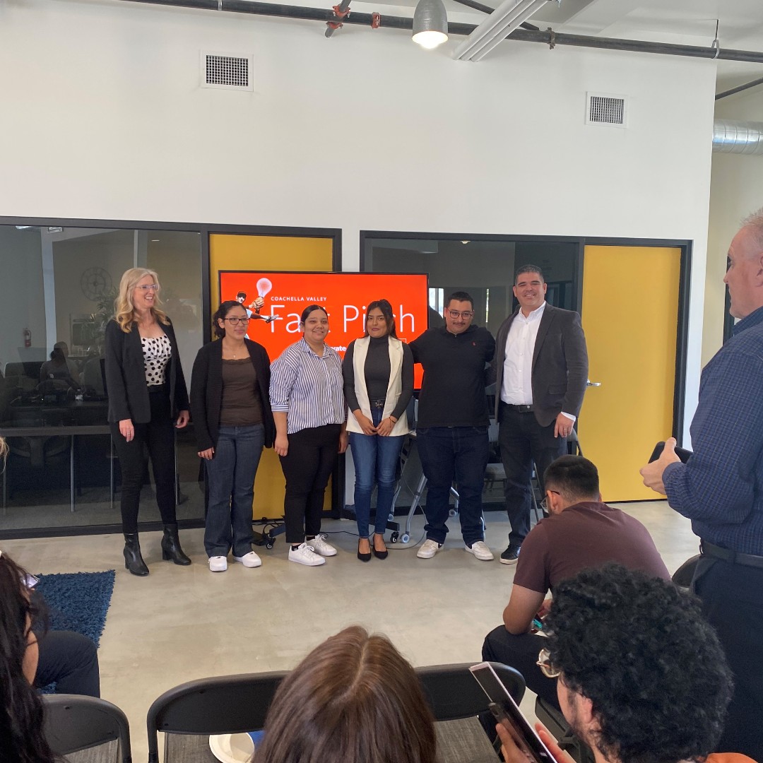 RivCoED's tweet photo. Congrats to the 2023 Coachella Valley Fast Pitch winners! 

1st - Guy Assif, Moducan Corp.
2nd - Rossana Jeran, Hello Computer, Inc. 

Host: @CVEPartnership
Sponsors: Hunter|Johnsen, Massage Envy, CSUSB School of Entrepreneurship &amp; UCR Palm Desert Center, Desert Business Assoc. https://t.co/tPhLS30vmx