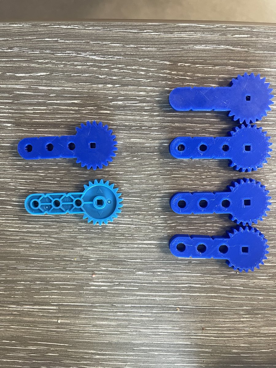 When you’re not able to buy a certain vexiq piece that you need for a robot build, you ask your friendly neighborhood 3D print guy. Only took a few tests to get the hole size right. I think I did a good job.