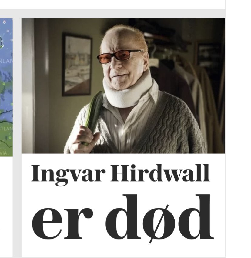 Vi får håpe noen takker ja til en stänkare der oppe. En av barndommens store biroller ute på balkongen der. Plageånd i verdensklasse.