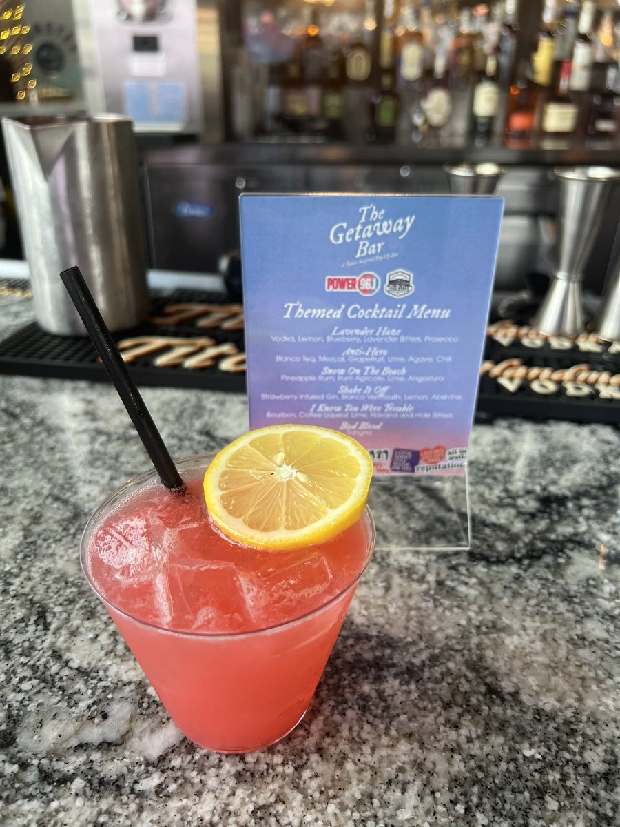 Mkr512's tweet photo. We’re in a Getaway BAR! 💜
It’s officially Tay-pril in Atlanta!! 🥰
Loved this popup bar from Power 96.1 to get us ready for Taylor’s Atlanta arrival!! 🎶
#TaylorSwift #GetawayBar #Taypril #961GetawayBar https://t.co/HVCyGVo0sL