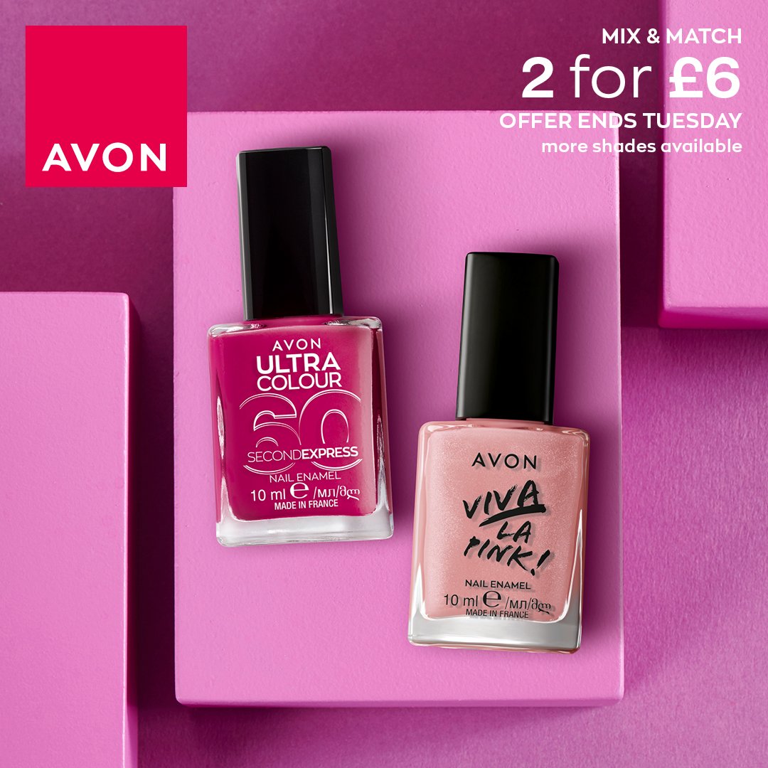 SassyLou31's tweet photo. Nail it for less with the next-level look that’s yours for the taking 💅🏾 You’ve got until Tuesday... the clock's ticking! ⏰
#Avon #AvonBeauty #AvonMakeUp #BeautyOffers #MakeUpOffers #SpringOffers
https://t.co/Eo3cvV8oz6 https://t.co/lT2A76hvIF